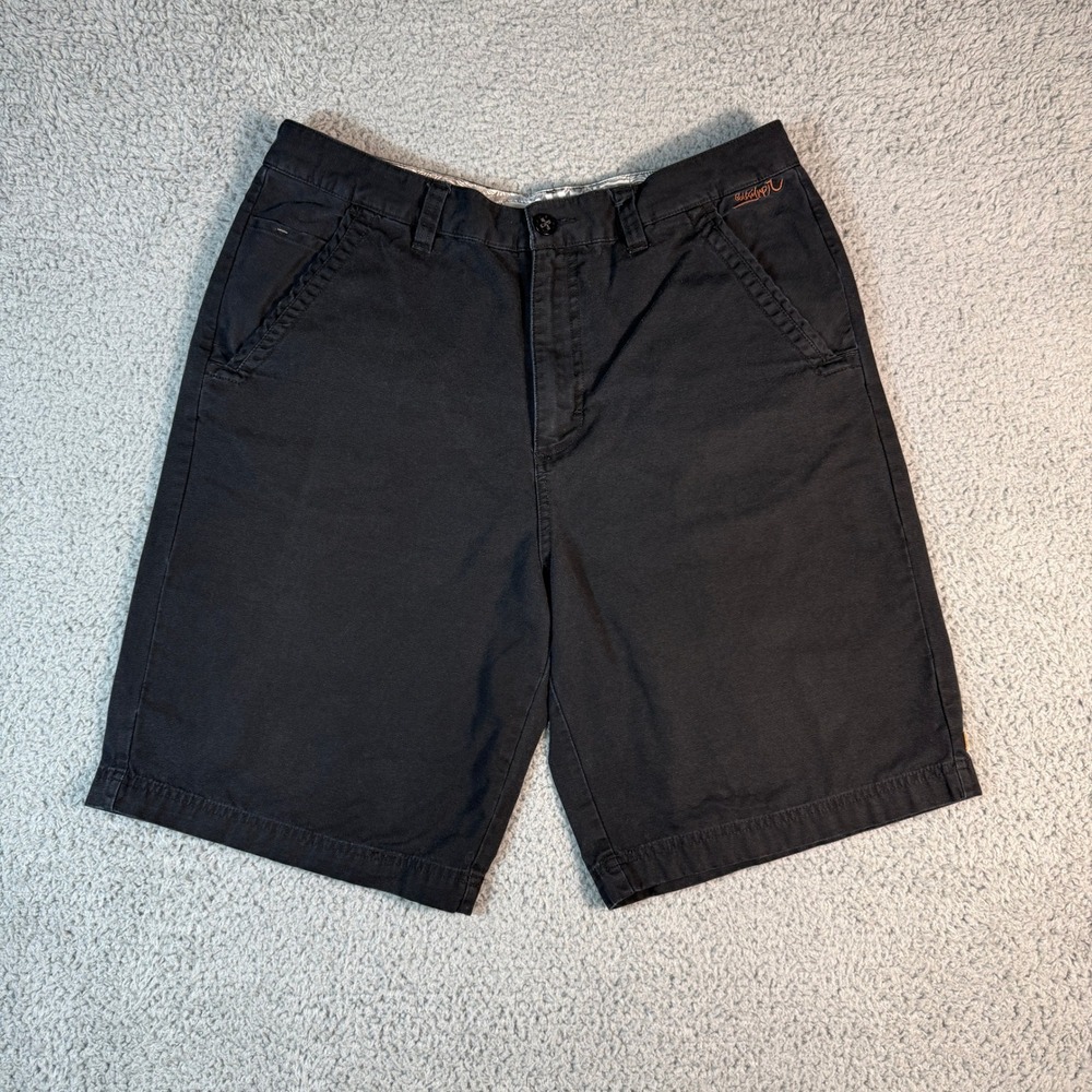 Quiksilver Shorts Mens 36 Black Skate Chino Boardwalk Skater‎ Y2K Style